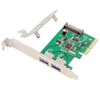 ORIENT AM-31U2PE-2A, Контроллер PCI-Ex4 v3.0, USB 3.2 Gen2 2-port ext Type-A, ASM1142 chipset, разъем