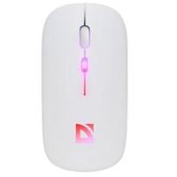 Беспроводная оптическая мышь Defender Touch MM-997 бел,2.4+BT,RGB,400mAh,бесшумная 52998