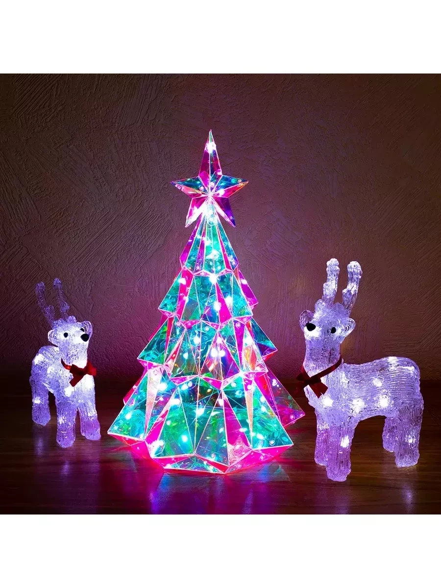 Елка новогодняя Christmas светодиодная с подсветкой 40 см - фото 6 - id-p220115383