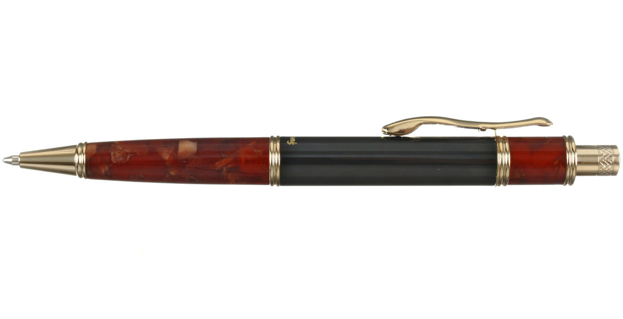 Ручка подарочная шариковая Manzoni Perugia корпус «темный янтарь» - фото 2 - id-p220115551