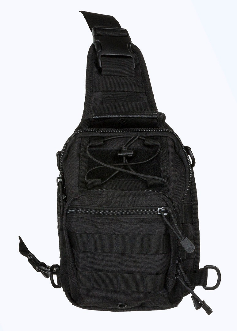Сумка-рюкзак с одной лямкой Schulter Реплика США (Black) - фото 1 - id-p220115893
