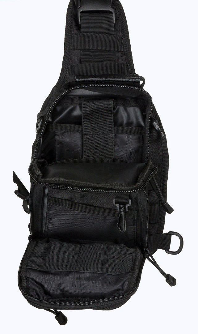 Сумка-рюкзак с одной лямкой Schulter Реплика США (Black) - фото 3 - id-p220115893