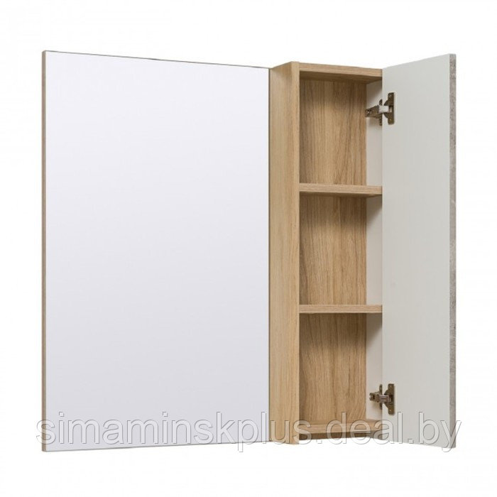 Шкаф-зеркало "Мальта 70" серый дуб, правый - фото 2 - id-p220116329