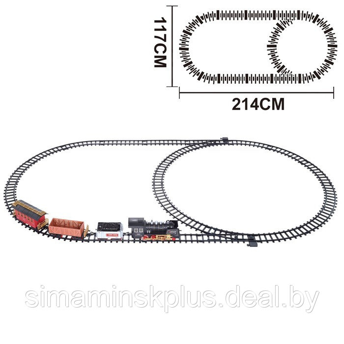 Железная дорога «Классика», радиоуправление, свет и звук, с дымом, работает от аккумулятора - фото 2 - id-p220117179