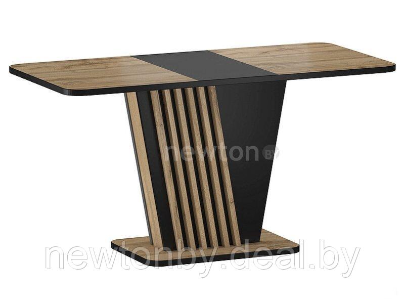 Кухонный стол Signal NEVIO раскладной 125 (дуб артизан/черный) - фото 1 - id-p220118646