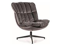 Интерьерное кресло Signal Vesta Velvet tap. 218 (серый/черный)
