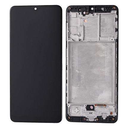 Дисплей (экран) для Samsung Galaxy A31 (A315) в раме c тачскрином (OLED), черный, фото 2