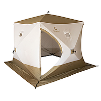Палатка зимняя СЛЕДОПЫТ Куб Premium 2.4х2.4х2.15м трехслойная PF-TW-20