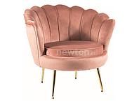 Интерьерное кресло Signal Camellia Velvet Bluvel 52 (античный розовый/золотой)