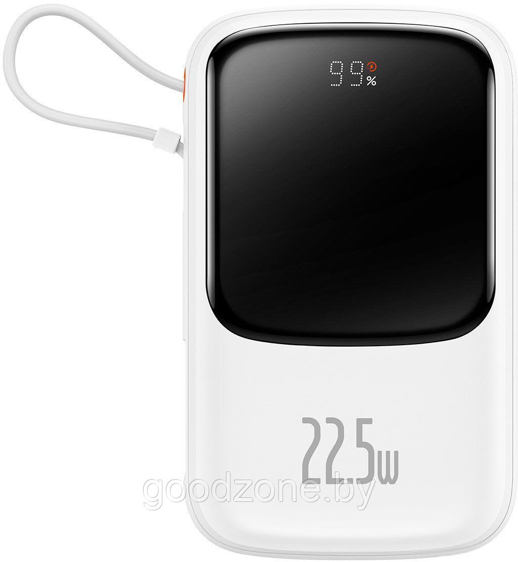 Внешний аккумулятор Baseus Qpow Pro Digital Display Fast Charge 10000mAh (белый) - фото 1 - id-p220130924