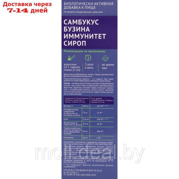 Самбукус Бузина Иммунитет сироп, 150 мл - фото 2 - id-p220106714