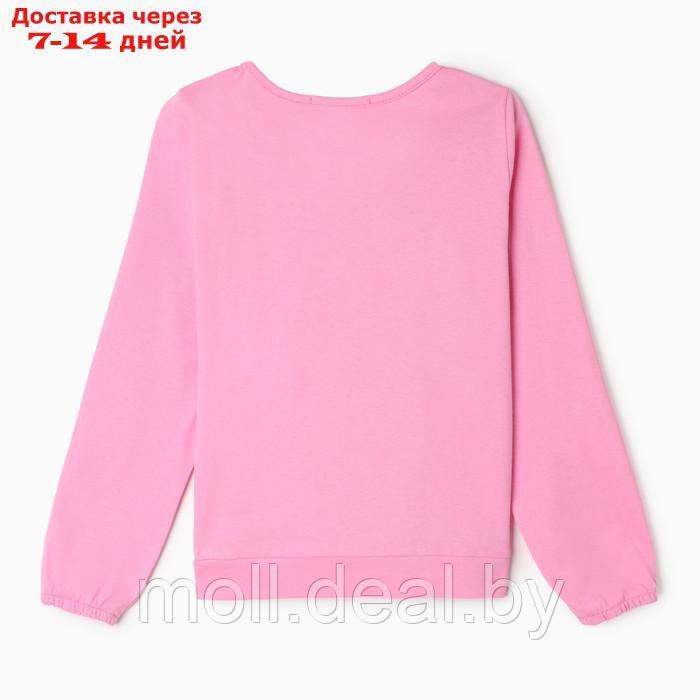 Лонгслив для девочки, цвет розовый, рост 122 см - фото 4 - id-p220110177