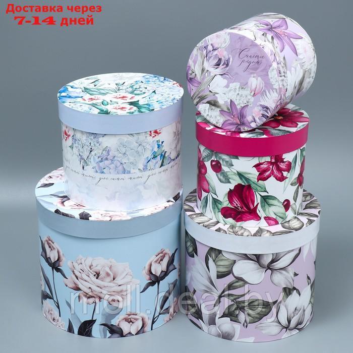 Набор шляпных коробок 5 в 1 "Цветочный сад", 13 × 13,5 19.5 × 23 см - фото 3 - id-p220106908