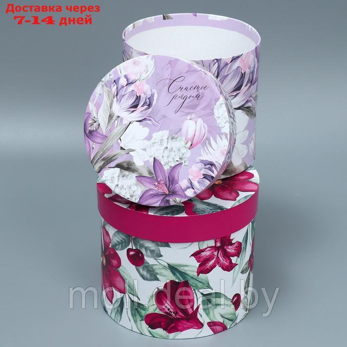 Набор шляпных коробок 5 в 1 "Цветочный сад", 13 × 13,5 19.5 × 23 см - фото 5 - id-p220106908
