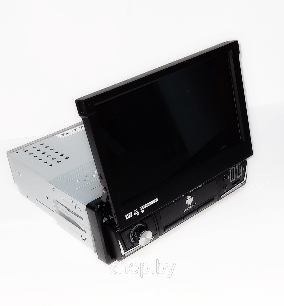 Выдвижная 1DIN магнитола Pro.Pioneer S-7702 с сенсорным 7 дюймовым HD экраном, Bluetooth, AUX, SD, USB Android