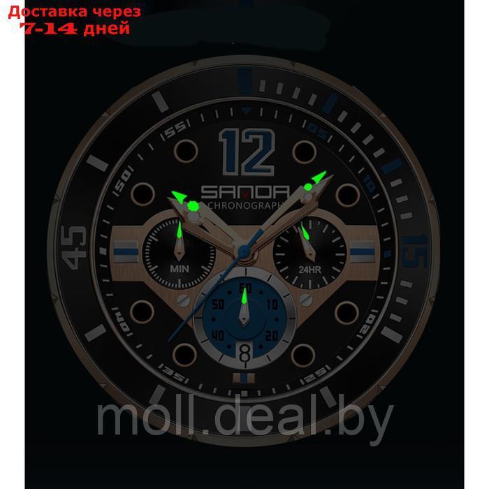 Часы наручные, d-5.1 см, водонепроницаемые, хронограф, ремешок силикон, светящиеся - фото 2 - id-p220112282