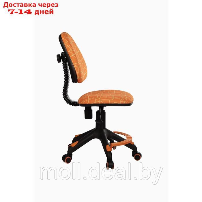 Кресло детское Бюрократ KD-4-F оранжевый жираф крестовина пластик, с подставкой для ног - фото 2 - id-p218424589