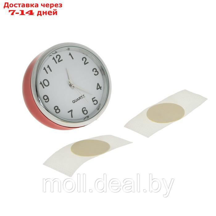 Часы автомобильные, внутрисалонные, d 4.5 см, красные - фото 4 - id-p220111308