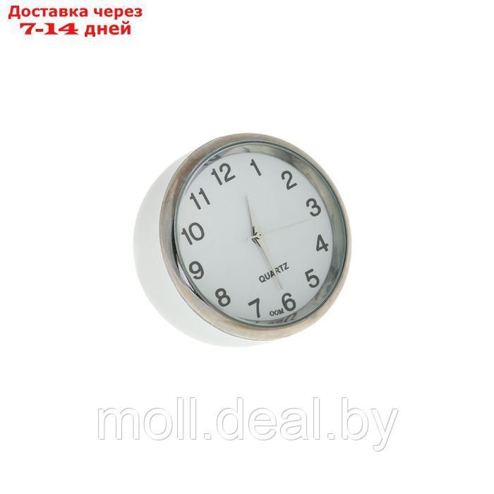 Часы автомобильные, внутрисалонные, d 4.5 см, белые - фото 1 - id-p220111313