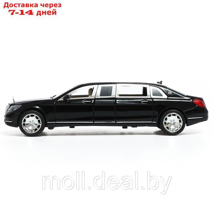 Машина металлическая "Лимузин", 1:24, открываются двери, капот, багажник, цвет черный - фото 3 - id-p220110334