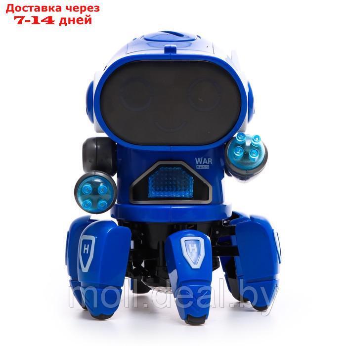 Робот музыкальный "Вилли", световые и звуковые эффекты, ходит, цвет синий - фото 2 - id-p218424647