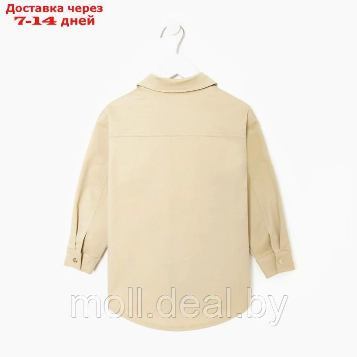 Рубашка джинсовая детская KAFTAN р. 30 (98-104 см), бежевый - фото 9 - id-p220107248