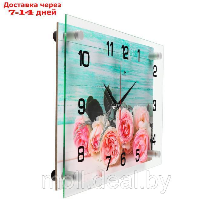 Часы настенные, серия: Цветы, "Букет роз", 25 х 35 см - фото 2 - id-p218424754