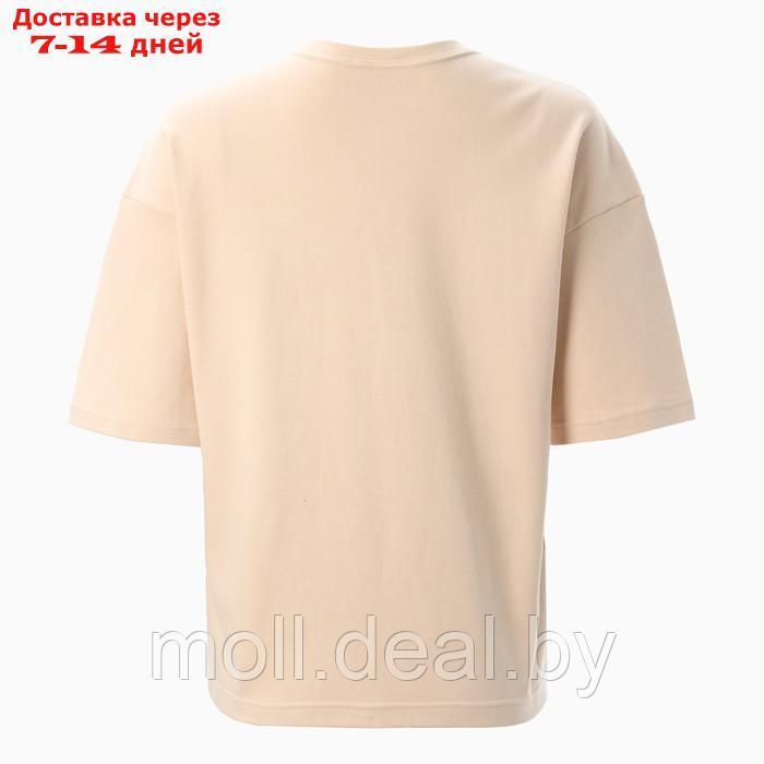 Футболка женская MIST Basic, бежевый, р. L-XL - фото 4 - id-p220112514