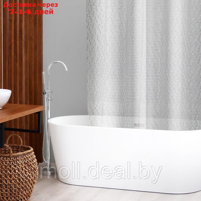 Штора для ванной "Геометрия", 180х180 см, PEVA - фото 1 - id-p220111542