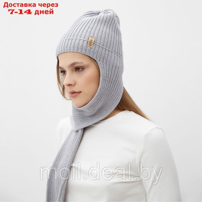 Шапка-шарф MINAKU, р-р 56-58, цвет серый - фото 2 - id-p218424866