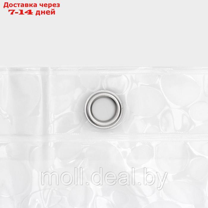 Штора для ванной "Галька", 180×200 см, PEVA - фото 5 - id-p220111554