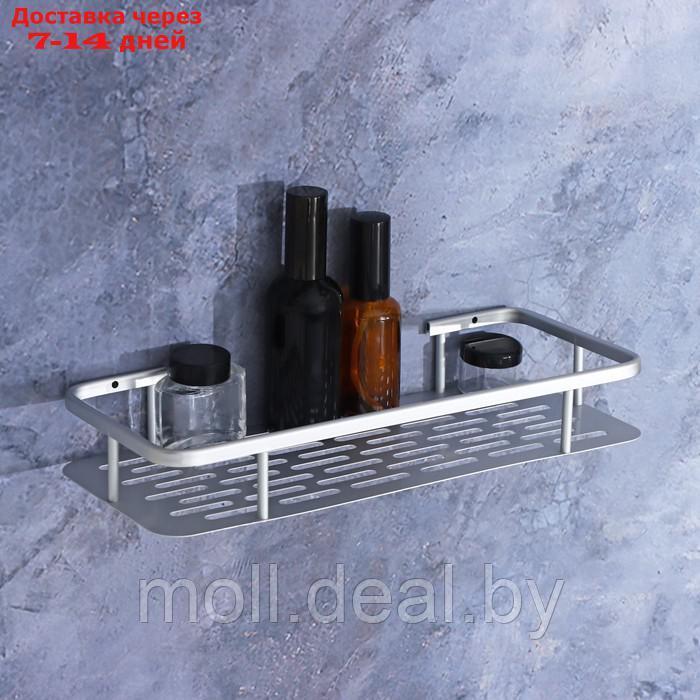 Полка для ванной комнаты, 31,5×13×5 см, алюминий - фото 2 - id-p220109648