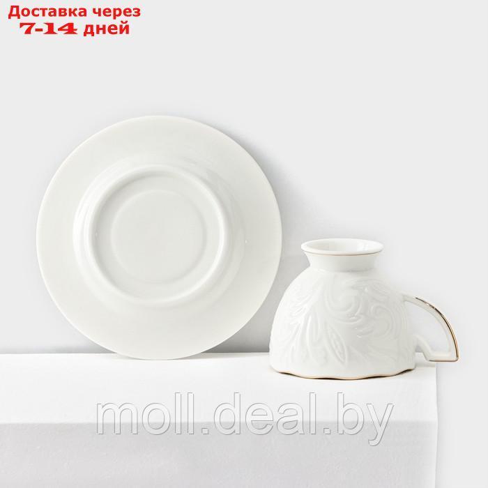 Сервиз фарфоровый чайный Rose, 12 предметов: 6 кружек 220 мл, 6 блюдец d=15 см, цвет белый - фото 8 - id-p220109710