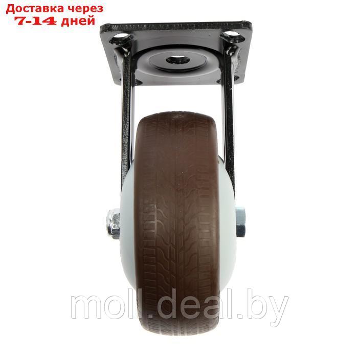Колесо для транспортных тележек ТУНДРА, d=150 мм, на пдощадке, покрытие TPR - фото 3 - id-p220112640