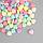 Бусины для творчества пластик "Сердечки" цветные нежных цветов набор 500 гр 1х1,1х0,5 см, фото 3