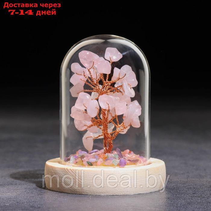 Сувенир в куполе "Дерево Любви. Розовый кварц", натуральный камень, 10 х 7 см - фото 3 - id-p220110752