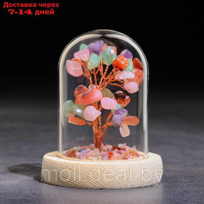 Сувенир в куполе "Дерево Жизни. Самоцветы", натуральный камень, 10 х 7 см - фото 1 - id-p220110755