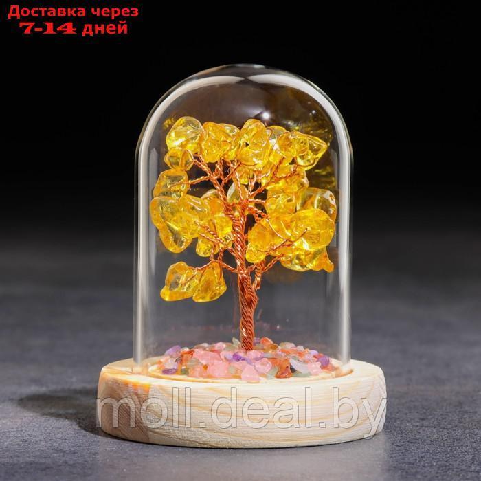 Сувенир в куполе "Дерево Богатства. Цитрин", натуральный камень, 10 х 7 см - фото 3 - id-p220110757