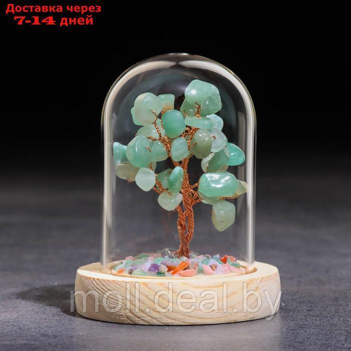 Сувенир в куполе "Дерево Энергии. Авантюрин зеленый", натуральный камень, 10 х 7 см - фото 2 - id-p220110760