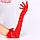 Карнавальный аксессуар-перчатки с перьями, цвет красный, фото 2