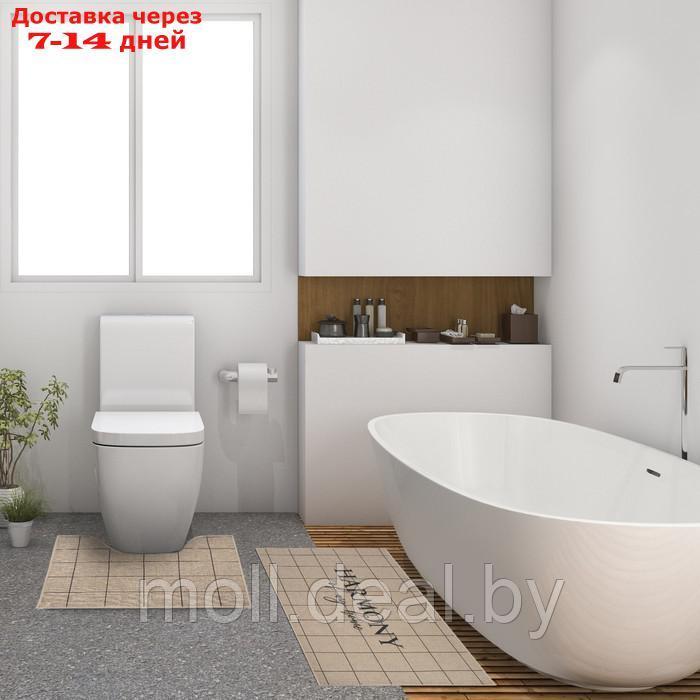 Набор ковриков для ванной Этель "Harmony" 2 шт, 48х78 см, 40х45 см - фото 1 - id-p220109869