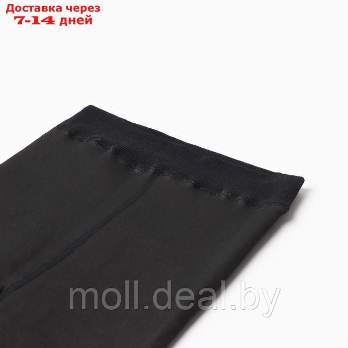 Термоколготки микрофибра с флисом "Вторая кожа" 600 DEN, цвет черный, размер 5-6 - фото 3 - id-p220110839