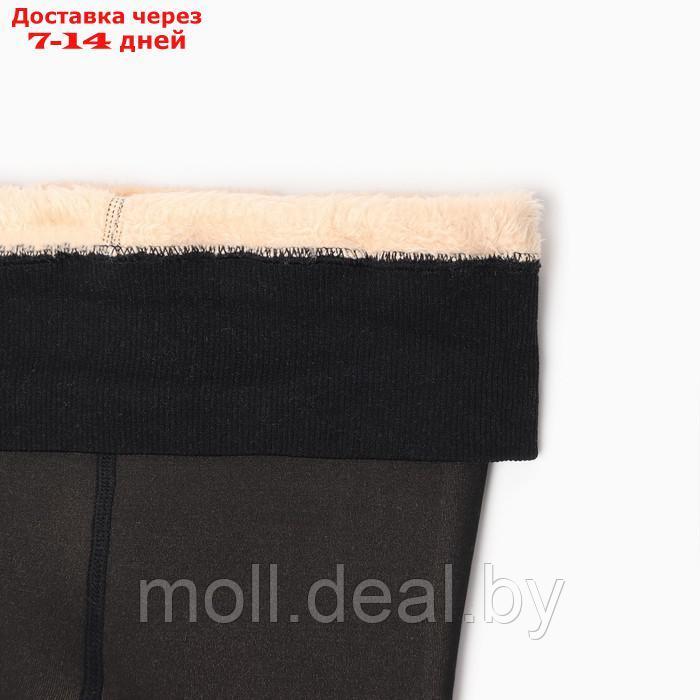 Термоколготки микрофибра с флисом "Вторая кожа" 600 DEN, цвет черный, размер 1-2 - фото 5 - id-p220110840