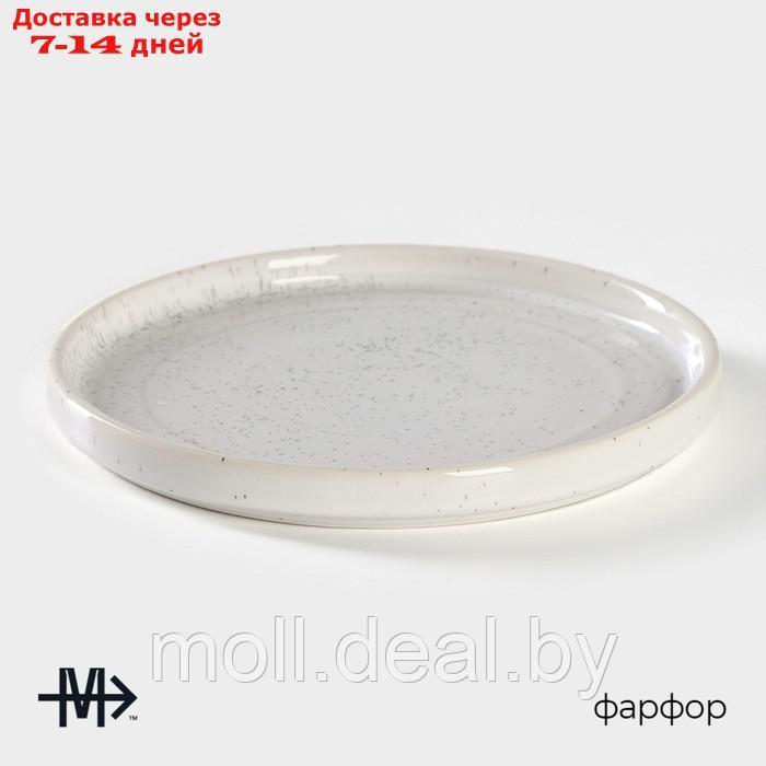 Тарелка десертная Magistro Urban,17×2,2 см, цвет белый с чёрным - фото 1 - id-p220106447