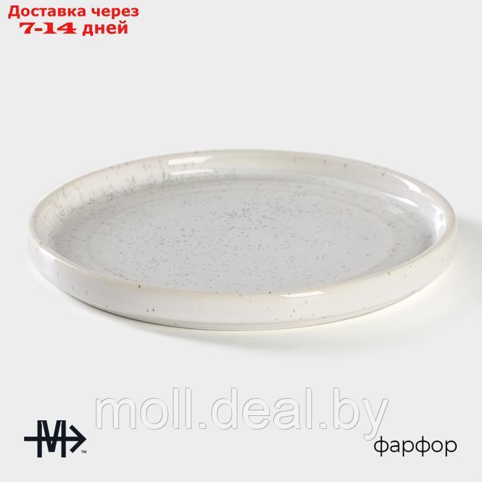 Тарелка десертная Magistro Urban, 18,5×1,6 см, цвет белый с чёрным - фото 1 - id-p220106464