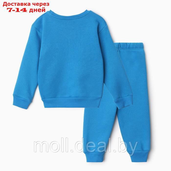 Костюм для мальчиков (толстовка, брюки), НАЧЁС, цвет синий, рост 104 см - фото 5 - id-p220108994