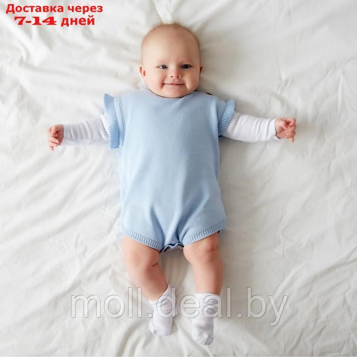 Комбинезон детский вязаный MINAKU, рост 56-62, цвет голубой - фото 2 - id-p220109020