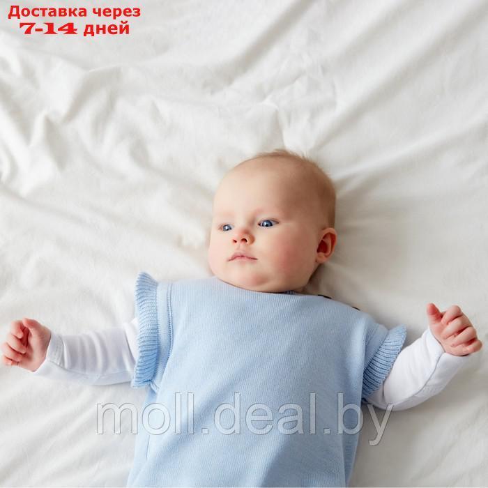 Комбинезон детский вязаный MINAKU, рост 56-62, цвет голубой - фото 3 - id-p220109020