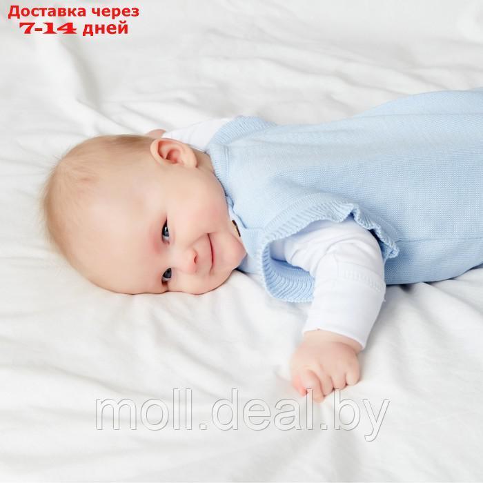 Комбинезон детский вязаный MINAKU, рост 56-62, цвет голубой - фото 5 - id-p220109020