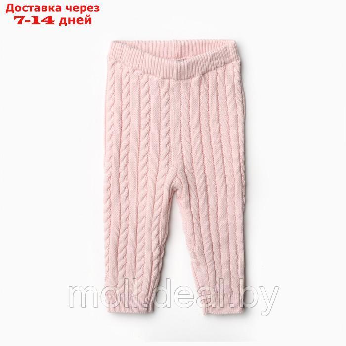 Комплект вязаный (джемпер, брюки, шапочка), цвет розовый, рост 80 см - фото 2 - id-p220110953